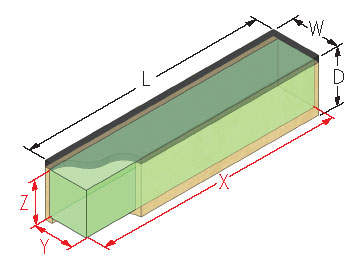 Green area indicates internal working area.